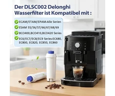 Yoneenair vandens filtrai kavos aparatams DeLonghi DLSC002, 6 vnt.