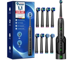 YTEATH PRO elektrinis dantų šepetėlis su 5 režimais ir 8 antgaliais Y10W