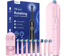 YTEATH PRO elektrinis rotacinis dantų šepetėlis su 8 galvutėmis, IPX7, Y06W