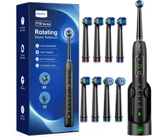 YTEATH PRO elektrinis sukamasis dantų šepetėlis su 5 režimais, 8 galvutėmis, Y10W