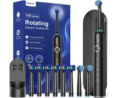 YTEATH PRO elektrinis sukamasis dantų šepetėlis su 8 galvutėmis, IPX7, Y06W