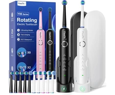 YTEATH PRO rotacinių elektrinių dantų šepetėlių rinkinys su 10 galvučių, 5 režimais Y06W