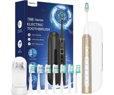 YTEATH PRO soninis elektrinis dantų šepetėlis su 8 galvutėmis, 5 režimais, IPX7, Y05U