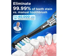 YTEATH PRO soninis elektrinis dantų šepetėlis su 5 režimais ir 8 galvutėmis Y08U