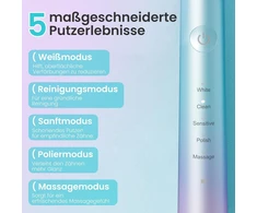 YUNCHI soninis elektrinis dantų šepetėlis Y7, 40 000 VPM, USB-C, 8 galvutės