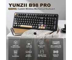YUNZII belaidė mechaninė žaidimų klaviatūra B98 PRO, 96 %, Bluetooth, QMK/VIA, 8000 mAh