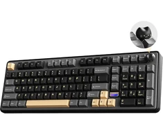 YUNZII mechaninė belaidė klaviatūra B98 PRO su skaitmeniniu bloku, RGB, Bluetooth