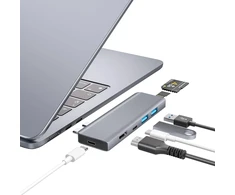 ZanBix USB-C šakotuvas 7 prievadų su Thunderbolt 4, HDMI 4K ir 100 W PD HYD-9887T