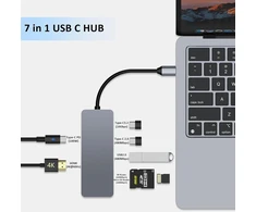 ZanBix USB-C šakotuvas 7 viename su 4K HDMI, 100 W PD ir USB-C 3.2 HYD-9822G