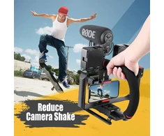 Zeadio rankinis video stabilizatorius su trikoju laikikliu, universalus išmaniesiems telefonams ir kameroms DV-TGRIP