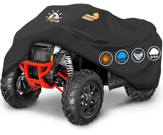 Zettum ATV lauko apsauginis uždangalas 241x121x121 cm, 600D Oxford, juodas, ATVC-95-BLK-EU