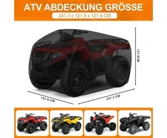 Zettum ATV lauko apsauginis uždangalas 241x121x121 cm, 600D Oxford, juodas, ATVC-95-BLK-EU