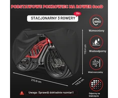 Zettum lauko dviračių uždangalas 3 dviračiams, 600D Oxford, atsparus vandeniui, BC-SB-3-BLK