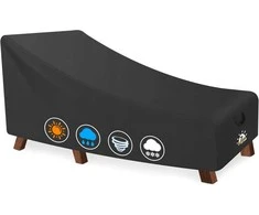 Zettum lauko krėslo uždangalas, vandeniui atspari, 600D Oxford, 183x76x76 cm, OPLC-30-72-30-BLK