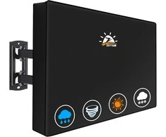 Zettum lauko televizoriaus apsauginis uždangalas 70–75 colių, 600D Oxford, juodas, TVC-7075-BLK