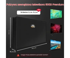 Zettum lauko televizoriaus apsauginis užvalkalas 28–32 colių, 600D, juodas TVC-2832-BLK