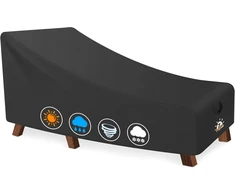 Zettum sodo gulto uždangalas iš 600D audinio su PU danga, 213 x 81 x 81 cm, OPLC-32-84-32-BLK