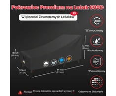 Zettum sodo gulto uždangalas iš 600D audinio su PU danga, 213 x 81 x 81 cm, OPLC-32-84-32-BLK