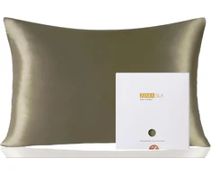 ZIMASILK šilkinė pagalvės užvalkalas 100% morušų šilkas, 19 momme, 6 A klasė, 50x75 cm, žalios spalvos