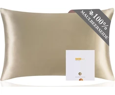 ZIMASILK šilkinė pagalvės užvalkalas 100% morų šilkas, 19 momių, 50x70 cm, užtrauktukas, taupe