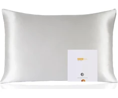 ZIMASILK šilkinė pagalvės užvalkalas iš 100% morušo šilko, 19 Momme, 50x75 cm, šviesiai pilkas