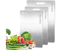 Zorplex titaninės virtuvinės pjaustymo lentelės 3 vnt., dvipusės, maistinės kokybės, 34 × 23 cm