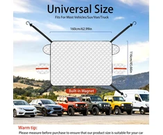 Zyluniy priekinio automobilio stiklo apsauga nuo sniego ir šalčio 160 × 116 cm