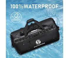 Kelioninis Zyxformis vandeniui atspari kelioninė kuprinė–maišas, 65 l, PVC, juoda, ZW01-65L