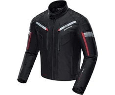 Zyxformis vyriška moto striukė, atspari vandeniui ir vėjui, su apsaugomis, juoda, ZY07-Juodas-M2
