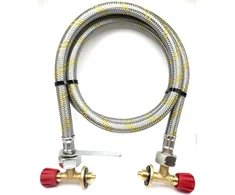 1 m LPG pildymo žarnos komplektas Campingaz 901 / 904 / 907 su 2 rankiniais 16 mm vožtuvais
