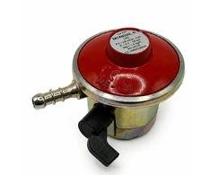 21 mm Clip-On butano dujų slėgio reguliatorius 29 mbar, 1,5kg/h, 8 mm žarnai