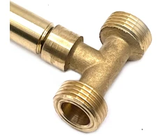 3 krypčių T formos LPG propano dujų skirstytuvas 21,8 mm LH (KLF / Shell tipo dujų balionams)