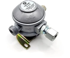 30 mbar LPG dujų slėgio reguliatorius Bulkhead 10 mm 90° kemperiams ir karavanams