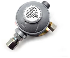 30 mbar LPG dujų slėgio reguliatorius Bulkhead 10 mm 180° kemperiams ir karavanams