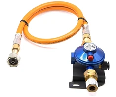 30 mbar LPG dujų slėgio reguliatorius su 1,5 m aukšto slėgio žarna W20 RH × 20 mm LH (M20×1,5) kemperiams ir valtims