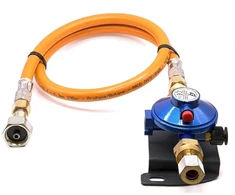 30 mbar LPG dujų slėgio reguliatorius su 1,5 m aukšto slėgio žarna W20 RH × 20 mm LH (M20×1,5) kemperiams ir valtims