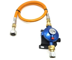 30 mbar LPG dujų slėgio reguliatorius su 1,5 m aukšto slėgio žarna W20 RH × 20 mm LH (M20×1,5) kemperiams ir valtims