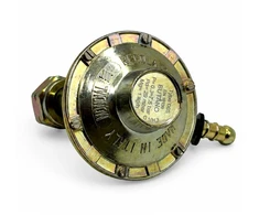 Butano dujų slėgio reguliatorius 29 mbar, 1,0kg/h, 21,8 mm LH vertikalus, 8 mm žarnai