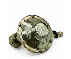 Butano dujų slėgio reguliatorius 29 mbar, 1,0kg/h, 21,8 mm LH vertikalus, 8 mm žarnai