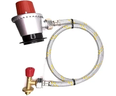 Campingaz 901 / 904 / 907 pildymo adapteris su 35 mm Jumbo Clip-On adapteriu ir 1 m plienu armuota žarna