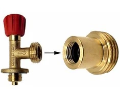 Campingaz užpildymo adapteris dujų balionams 907/904/901 (21,8 mm LH) → ACME: US, DE, BE, IE, AU