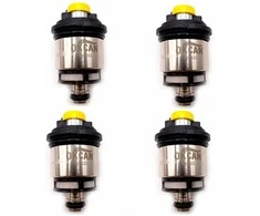 DN Autogas Parts CNG LPG 4 vnt purkštukų MED GI25-65 geltoni AMP Type Sequent
