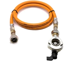 LPG aukšto slėgio dujų žarna 1,5 m su 27 mm Clip-On adapteriu, 21,8 mm LH