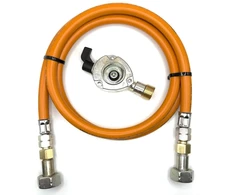 LPG aukšto slėgio dujų žarna 1,5 m su 27 mm Clip-On adapteriu, 21,8 mm LH
