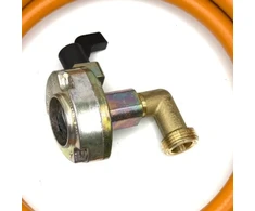 LPG aukšto slėgio dujų žarna 1,5 m su 27 mm kampiniu Clip-On adapteriu, 21,8 mm LH
