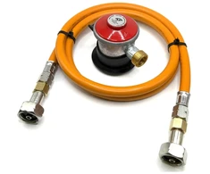 LPG aukšto slėgio dujų žarna 1,5 m su 35 mm Jumbo Clip-On propano adapteriu (4kg/h)