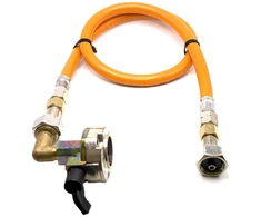LPG aukšto slėgio dujų žarna 80 cm su 27 mm kampiniu Clip-On adapteriu, 21,8 mm LH