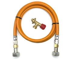 LPG aukšto slėgio oranžinė dujų žarna 1,5 m, skirta Campingaz 901 / 904 / 907 balionams