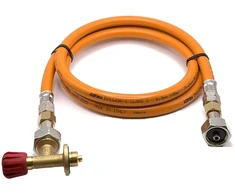 LPG aukšto slėgio oranžinė dujų žarna 80 cm, skirta Campingaz 901 / 904 / 907 balionams