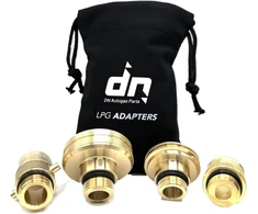 LPG Autogas pildymo adapterių rinkinys M22 (21,8 mm) ACME + DISH + Bayonet + Euronozzle su DN Autogas Parts transportavimo krepšeliu